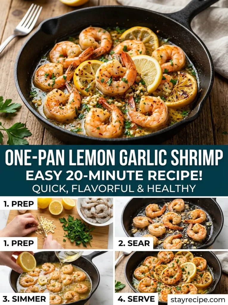 One Pan Lemon Garlic Shrimp Easy Summer Dinner