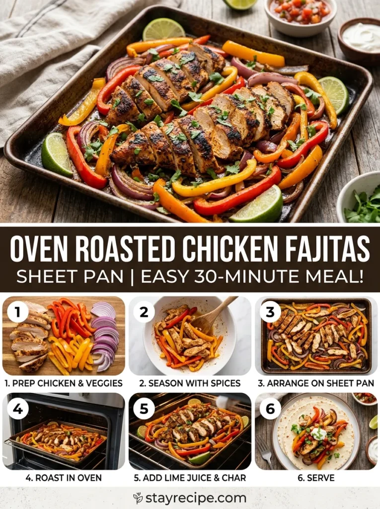 Oven Roasted Chicken Fajitas Sheet Pan
