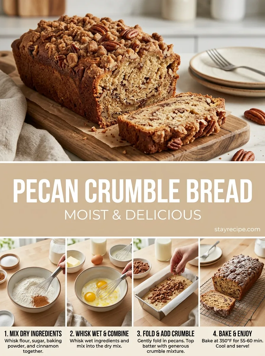 Pecan Crumble Banana Bread Bread