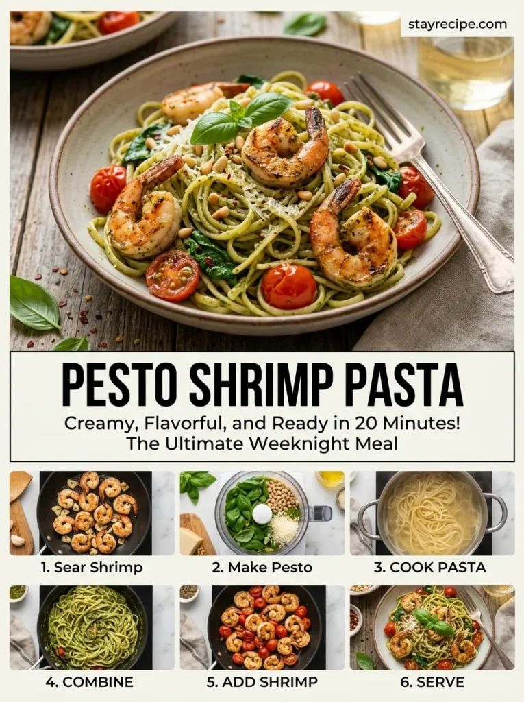 Pesto Shrimp Pasta Summer Recipes Dinner
