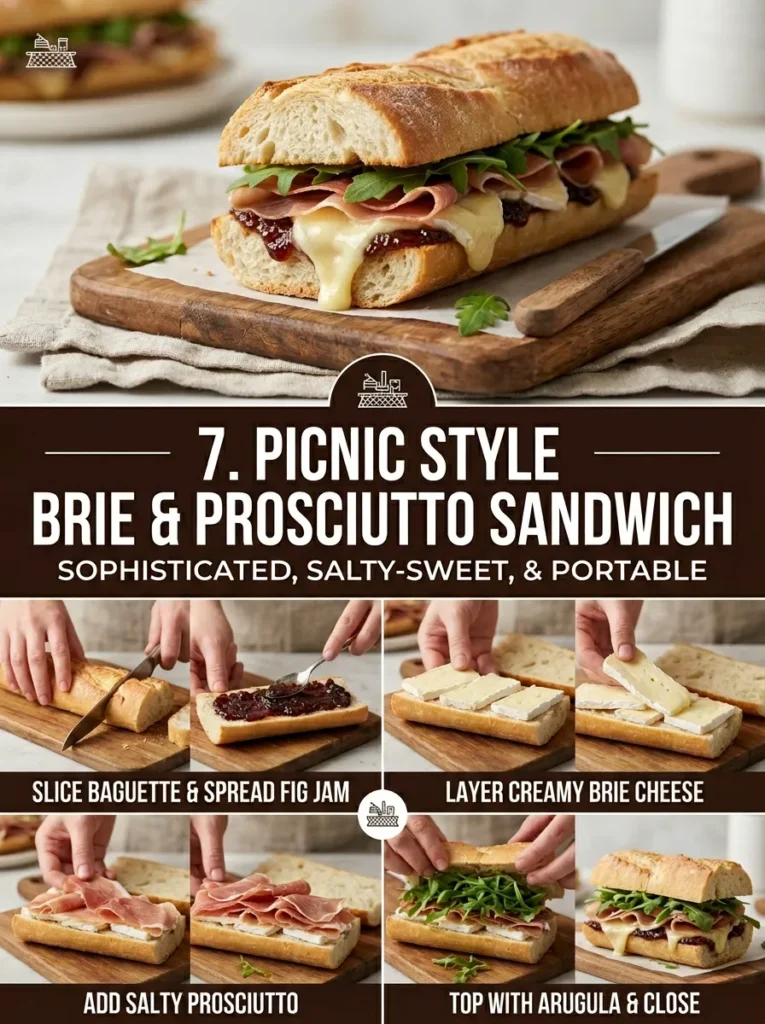 Picnic Style Brie And Prosciutto Sandwichpicnic Style Brie And Prosciutto Sandwich