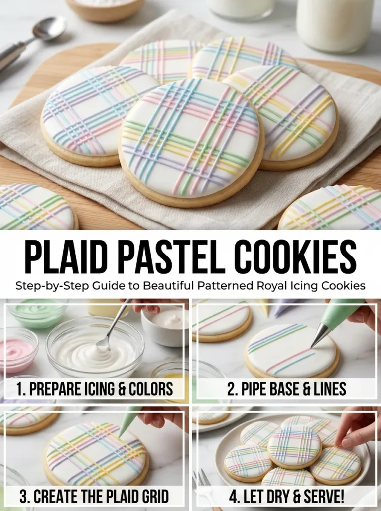 Plaid Pastel Cookies