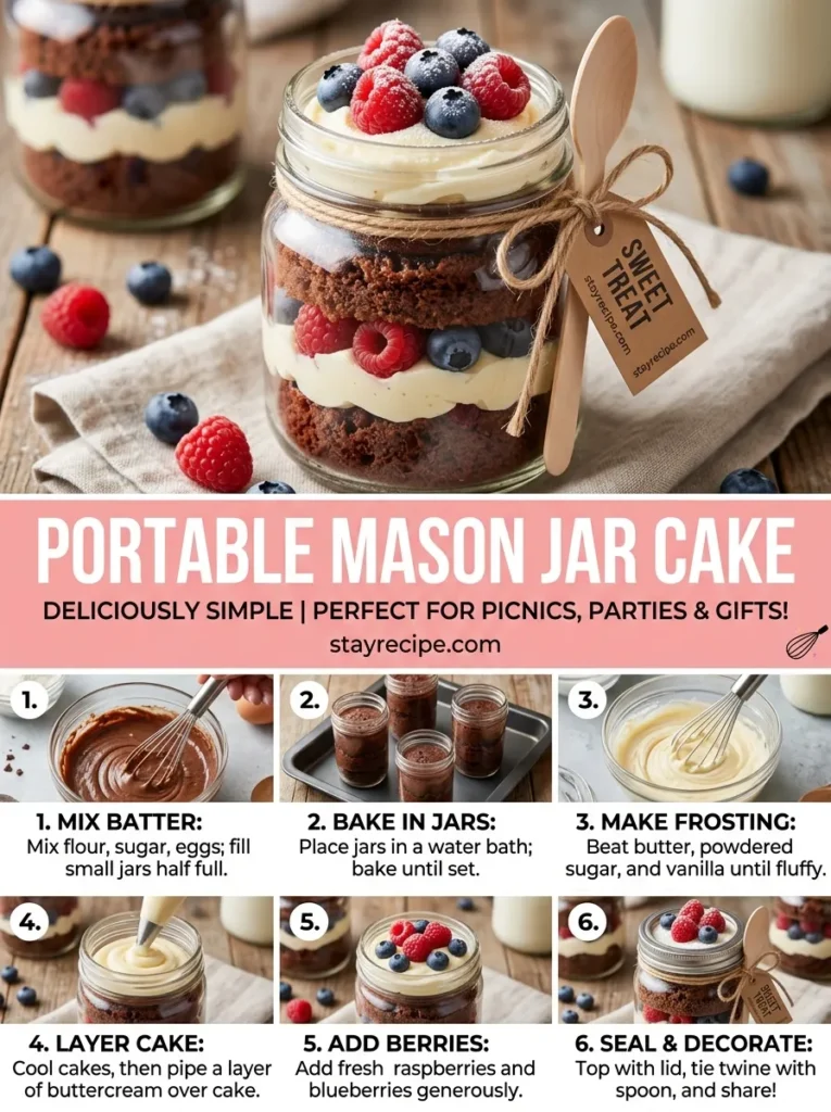 Portable Mason Jar Cake