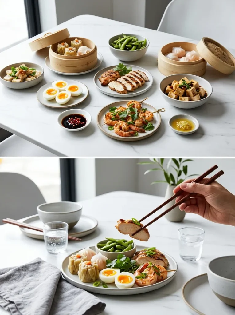 Protein Packed Dim Sum Style Spread