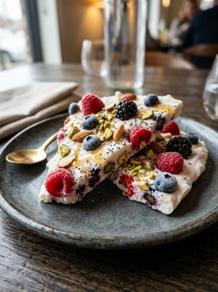 Quick And Simple Greek Yogurt Berry Bark