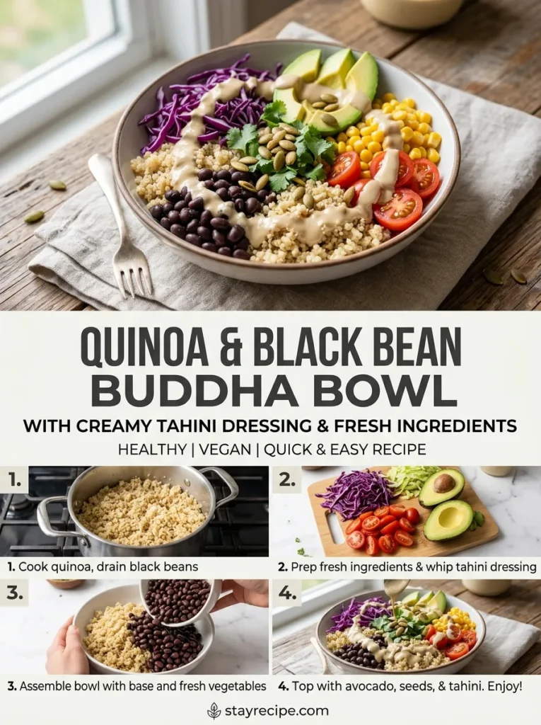Quinoa Black Bean Buddha Bowl With Creamy Tahini Healthy Summer Recipes