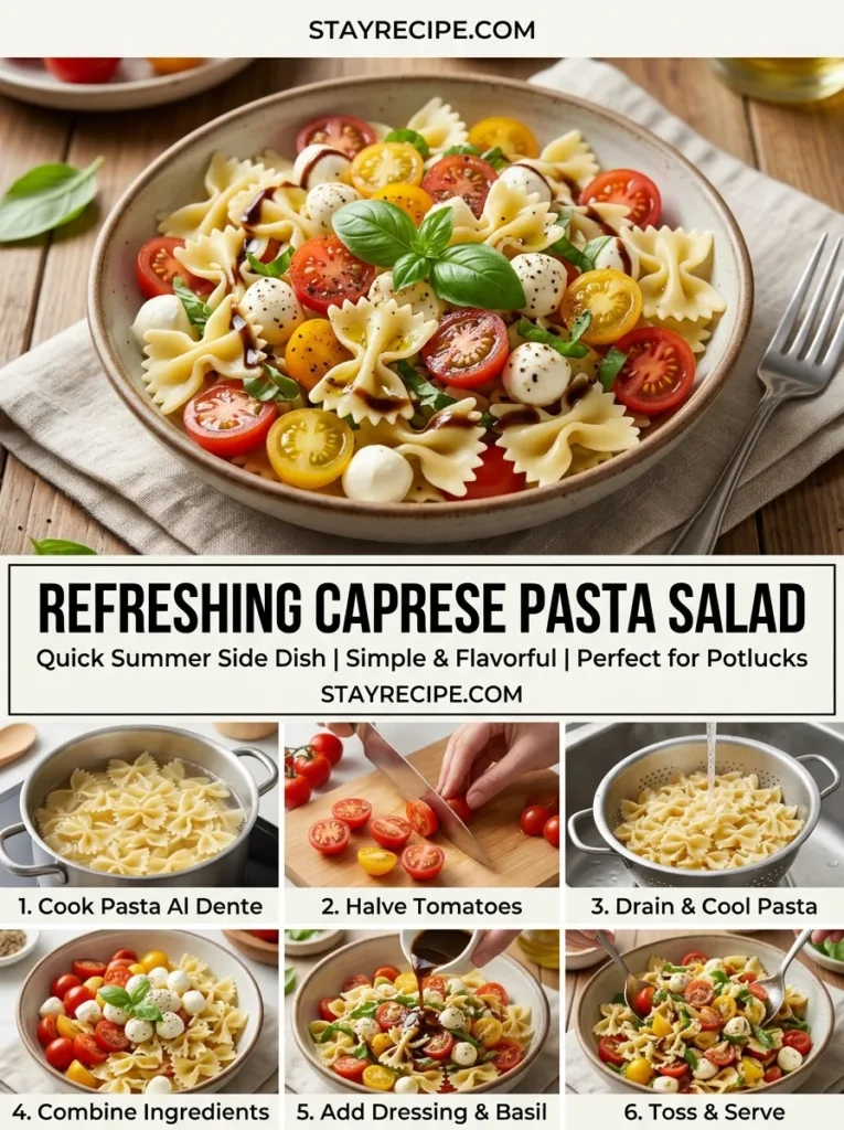 Refreshing Caprese Pasta Salad