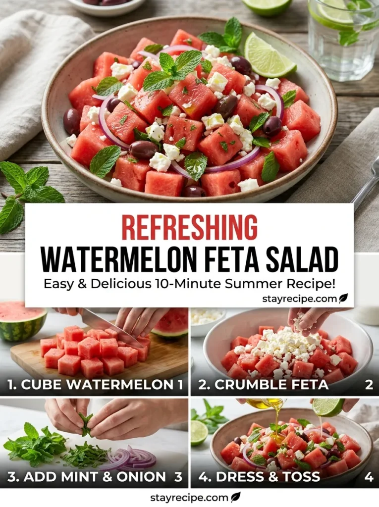 Refreshing Watermelon Feta Salad Salad