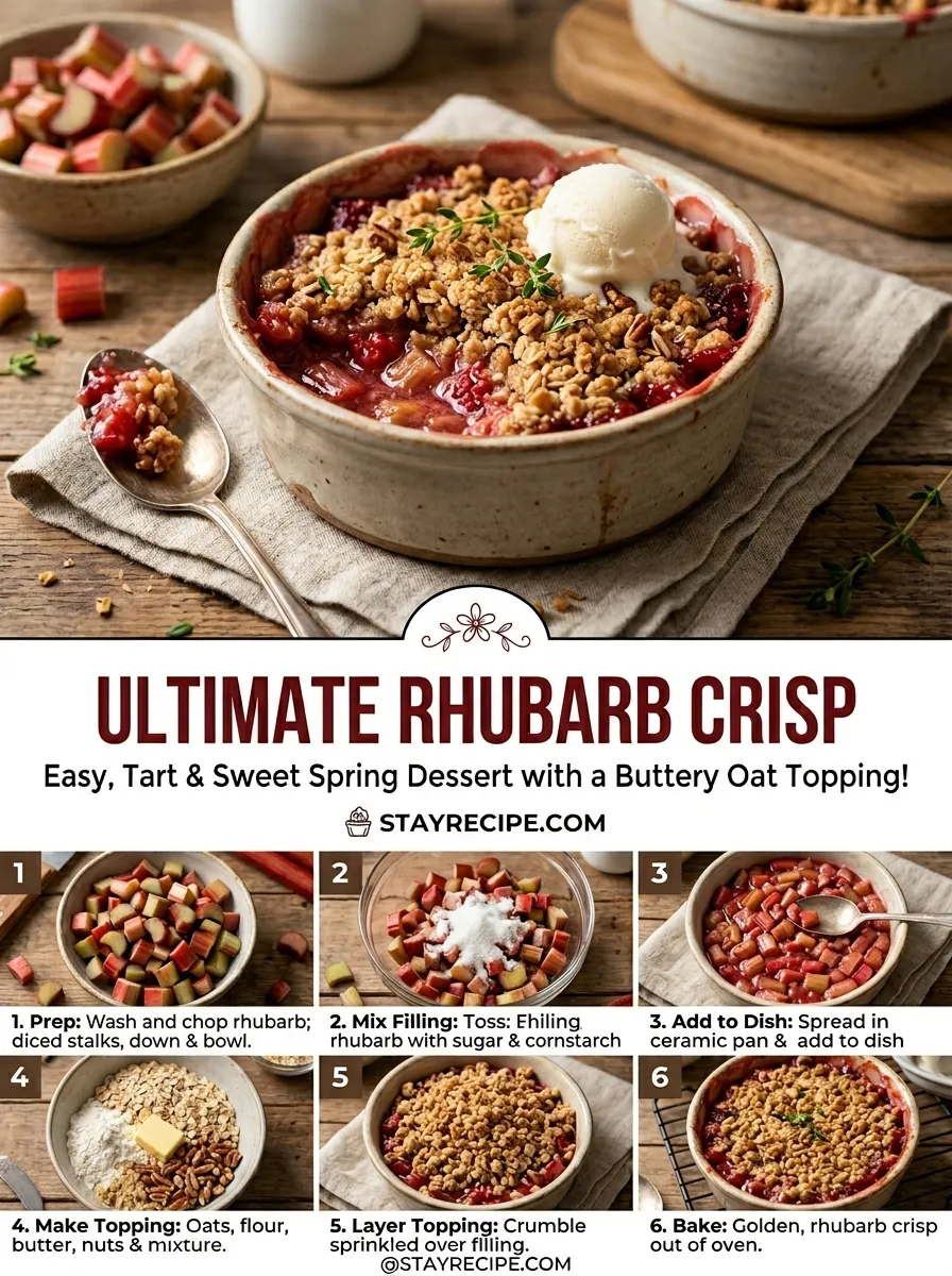 Rhubarb Crisp Easy Summer Desserts