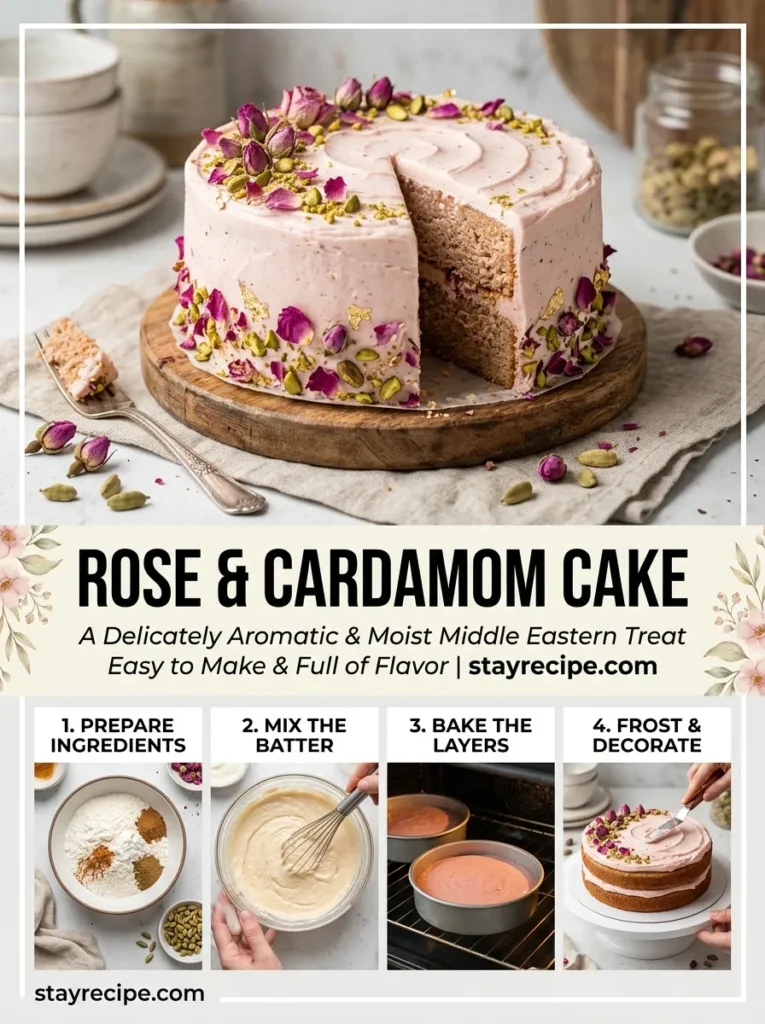 Rose Cardamom Cake