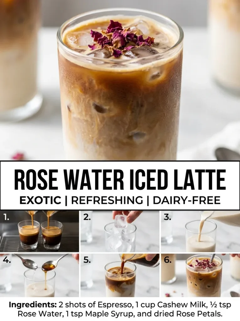 Rose Water Iced Latte Rose Water Iced Latte