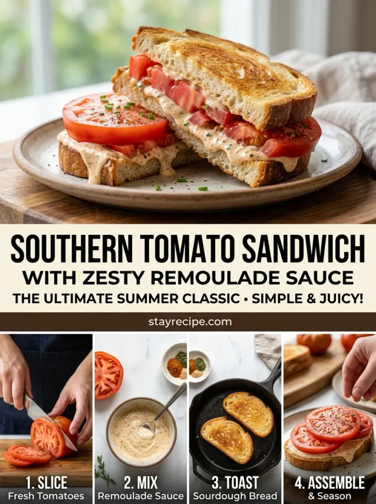 Southern Tomato Sandwich With Remoulade