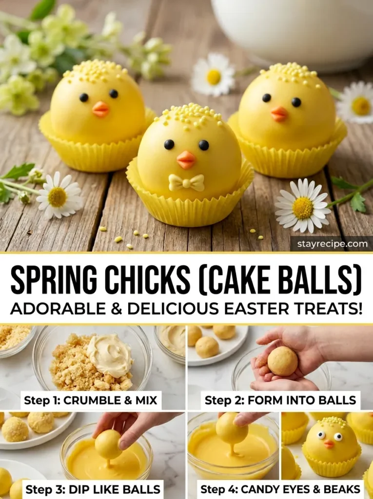 Spring Chicks Cake Balls
