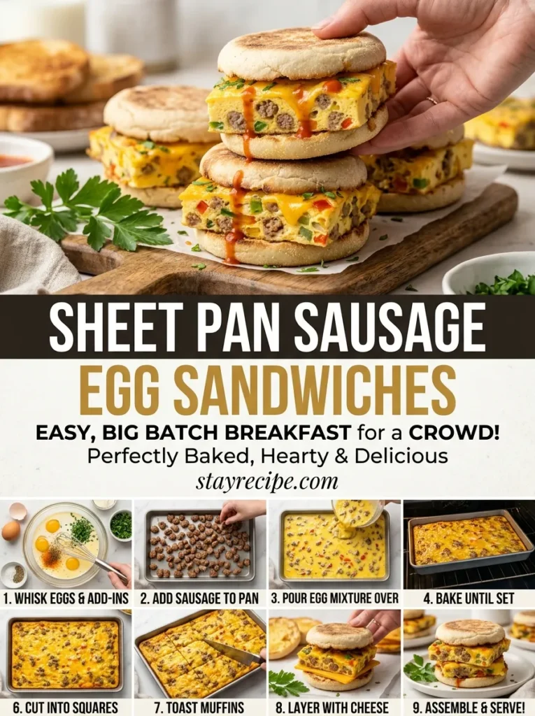 Sheet Pan Sausage Egg Sandwiches