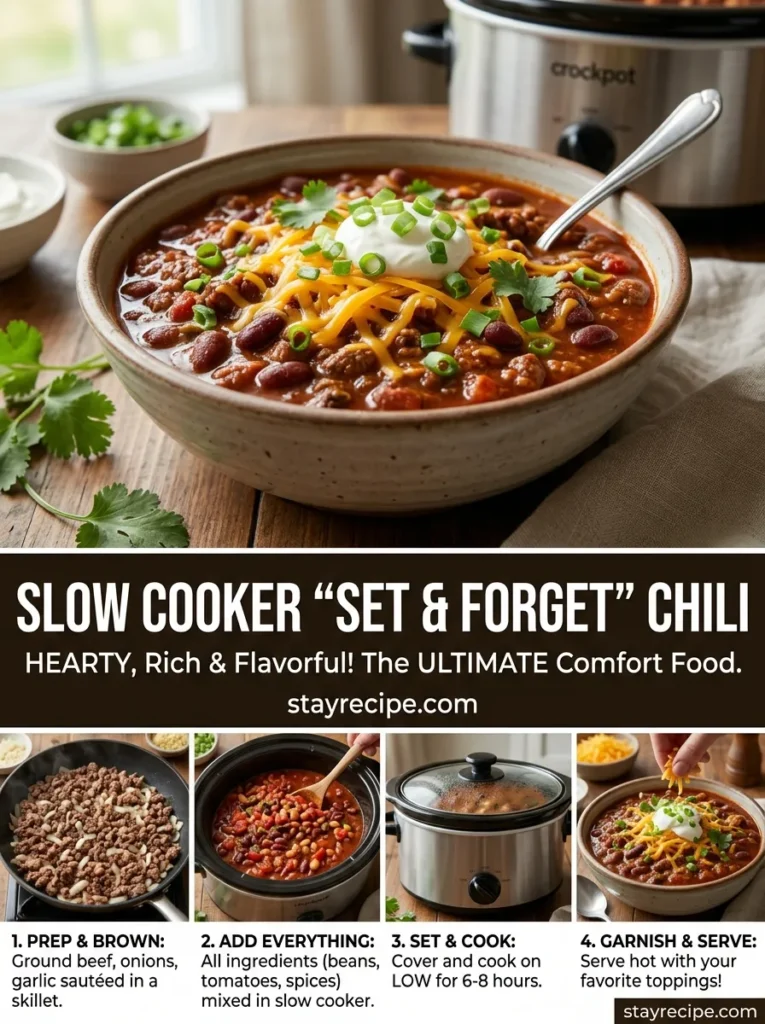 Slow Cooker Set Forget Chili Recipe Recipe