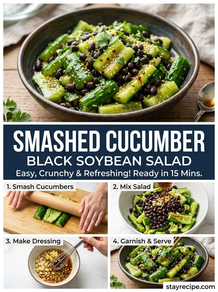 Smashed Cucumber Black Soybean Salad Summer Meals