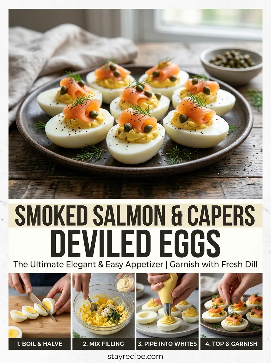Smoked Salmon Capers Deviled Eggs