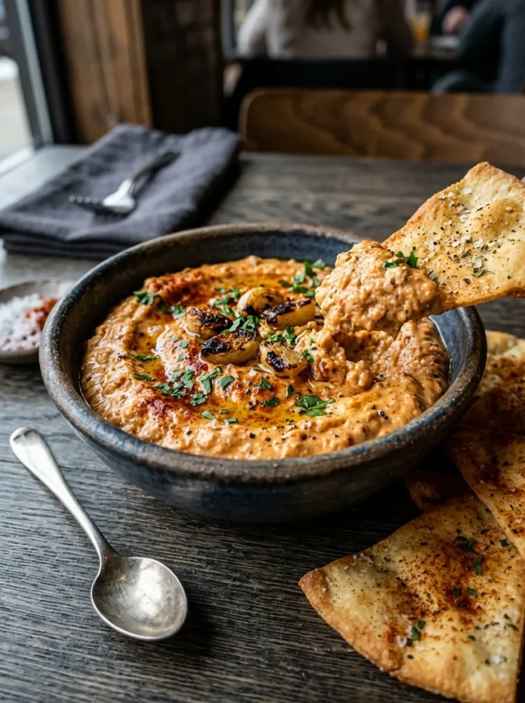 Smoky Roasted Garlic Paprika Dip
