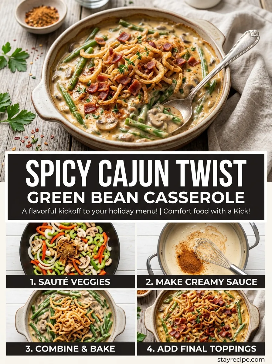 Spicy Cajun Twist Green Bean Casserole Green Bean Casserole