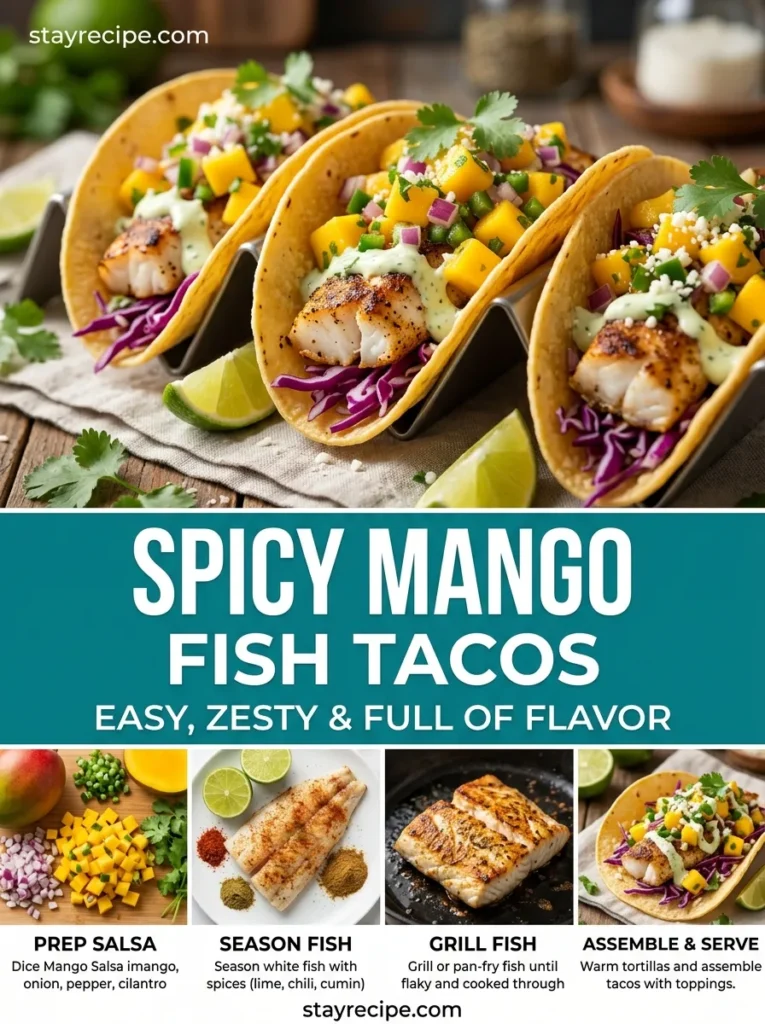 Spicy Mango Fish Tacos