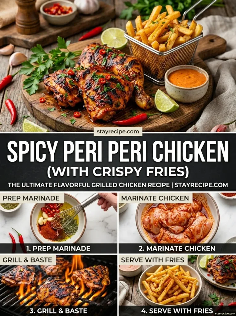 Spicy Peri Peri Chicken With Fries