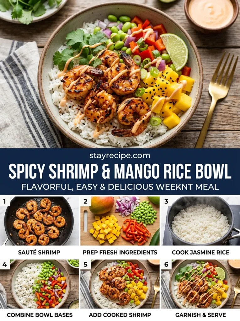 Spicy Shrimp Mango Rice Bowl