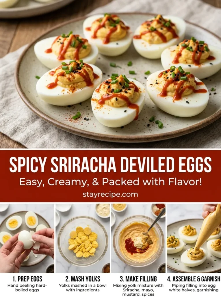 Spicy Sriracha Deviled Eggs