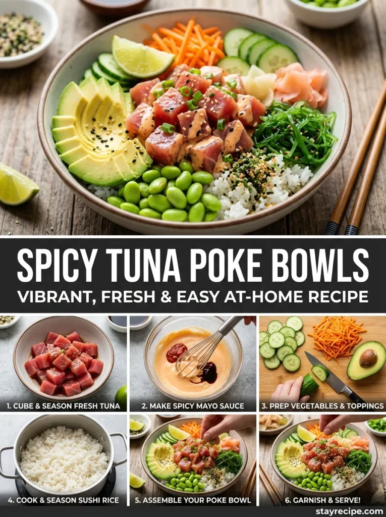 Spicy Tuna Poke Bowls Hot Weather Dinner Ideas
