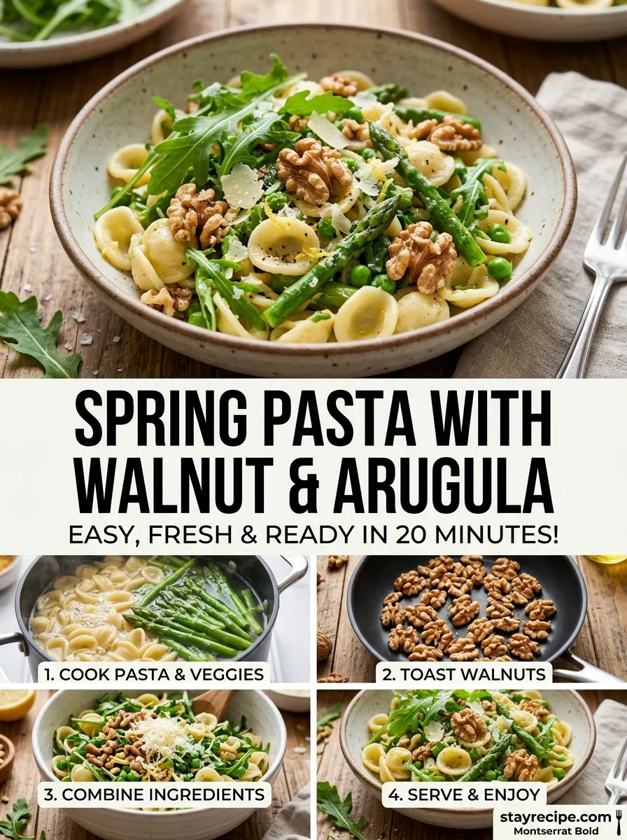 Spring Pasta Walnut Arugula