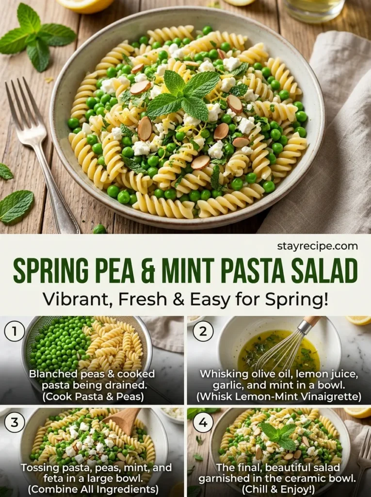 Spring Pea Mint Pasta Salad