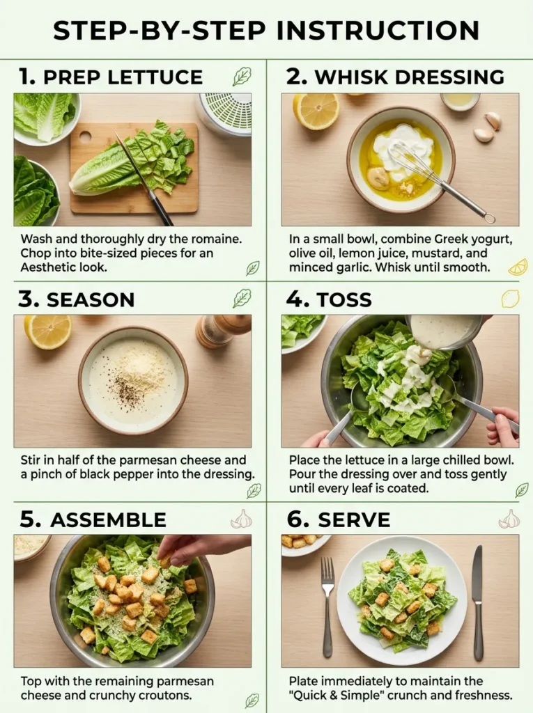 Step By Step Instruction Caesar Salad Caesar Salad