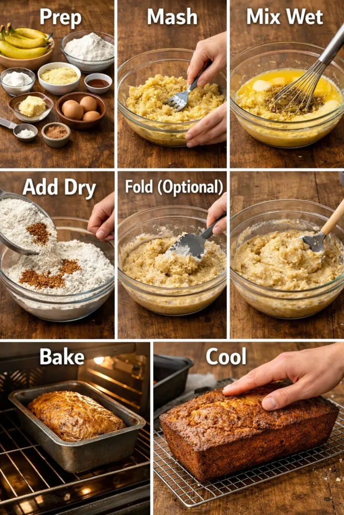 Step By Step Instructions Banana Bread Recipe