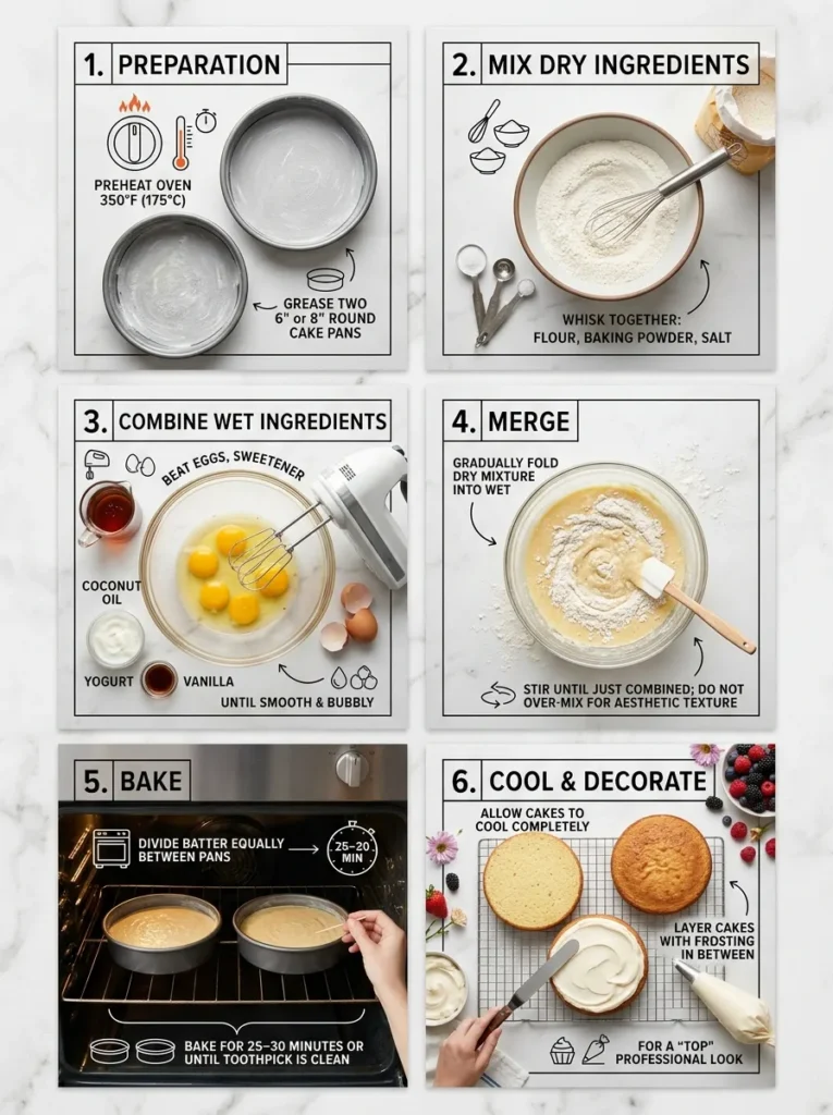 Step By Step Instructions Birthday Cake