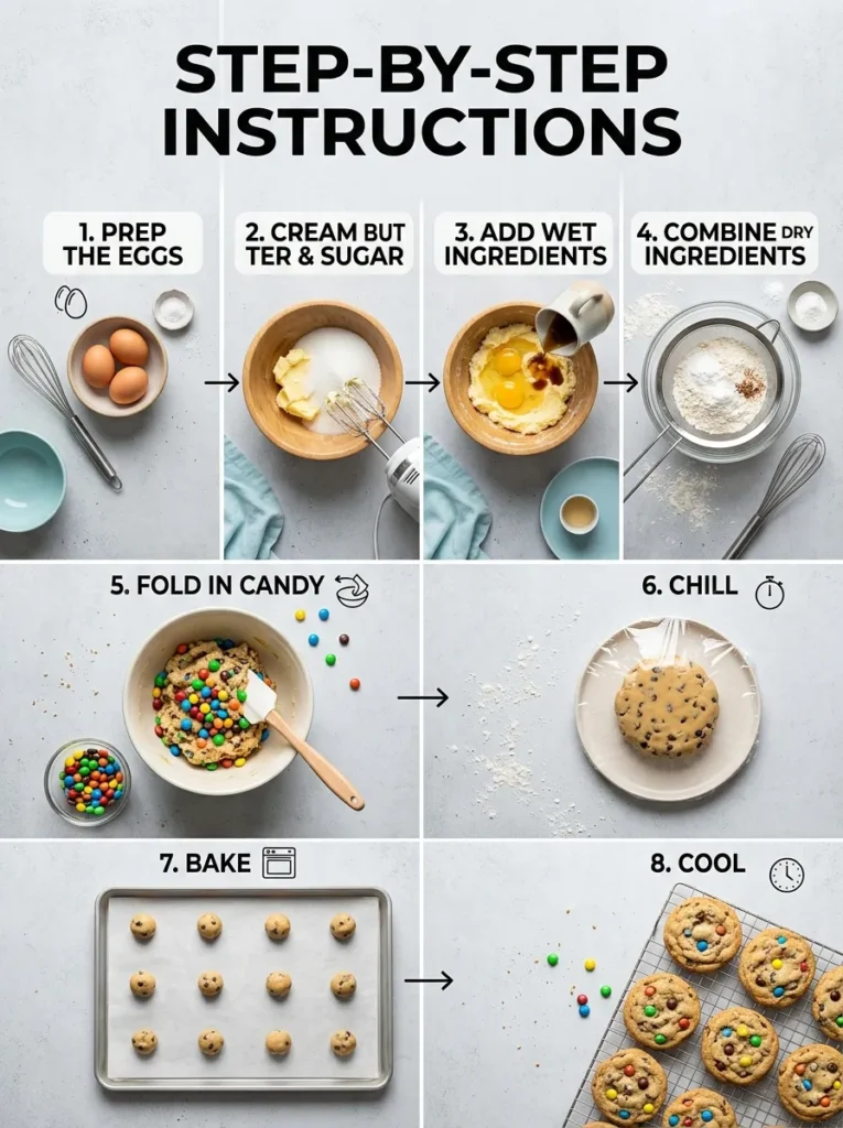 Step By Step Instructions Cadbury Egg Cookies