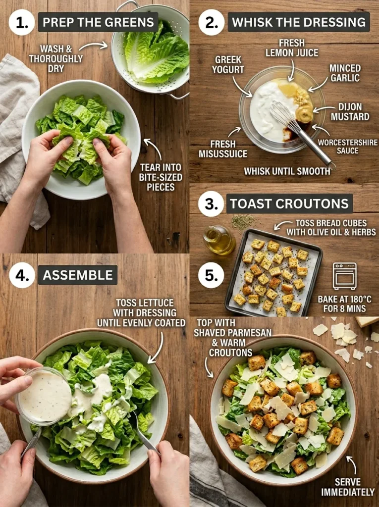 Step By Step Instructions Ceaser Salad