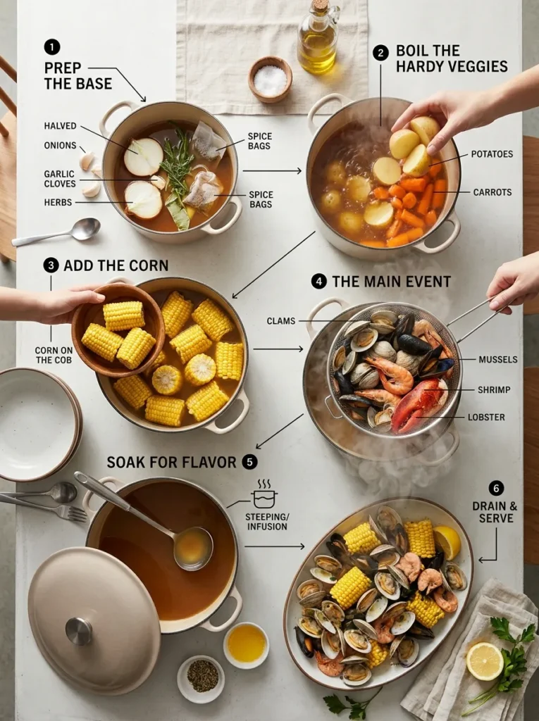 Step By Step Instructions Crawfish Boil Banner