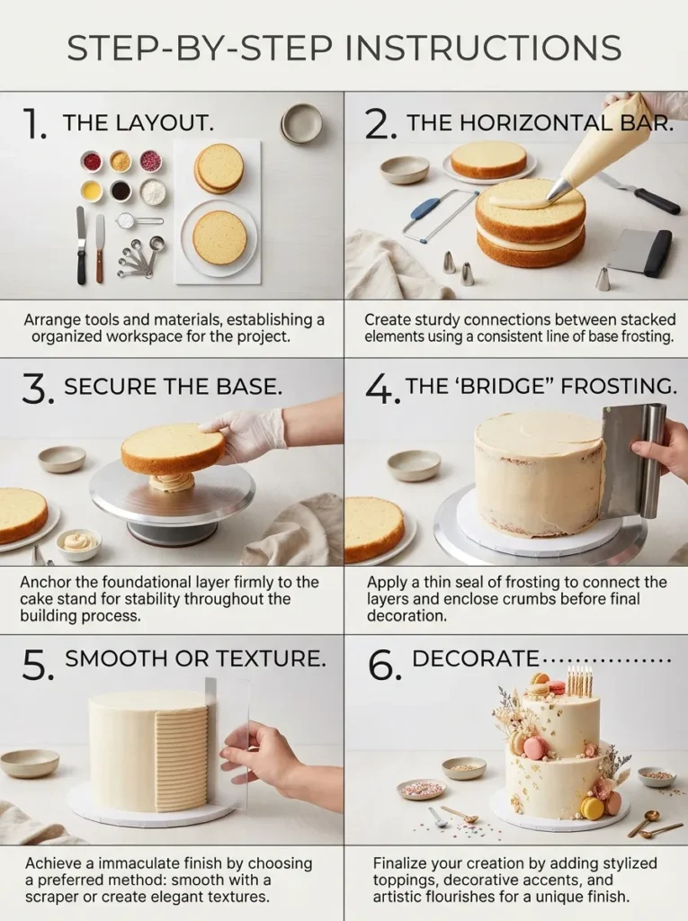 Step By Step Instructions Cross Cupcake Cake