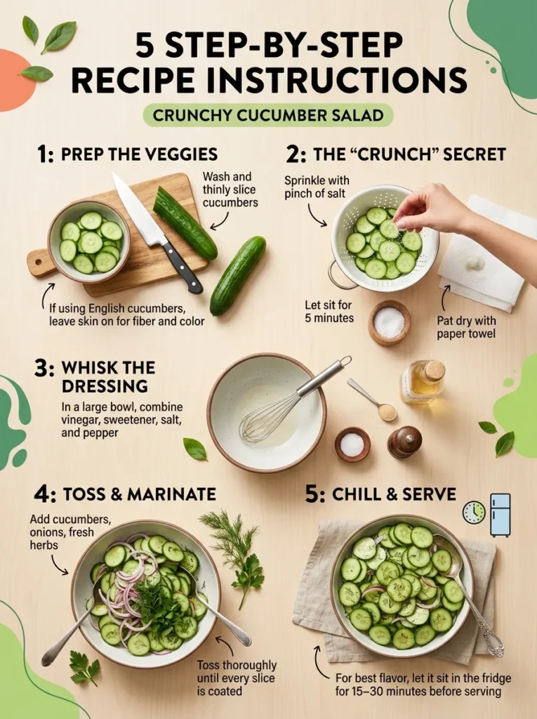 Step By Step Instructions Cucumber Salad