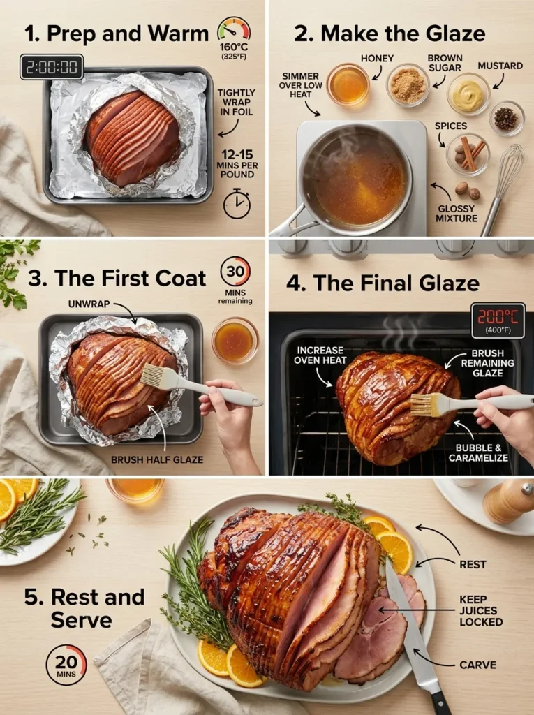 Step By Step Instructions Honey Baked Ham Recipe