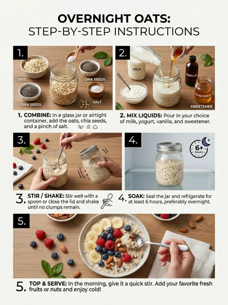 Step By Step Instructions Overnight Oats