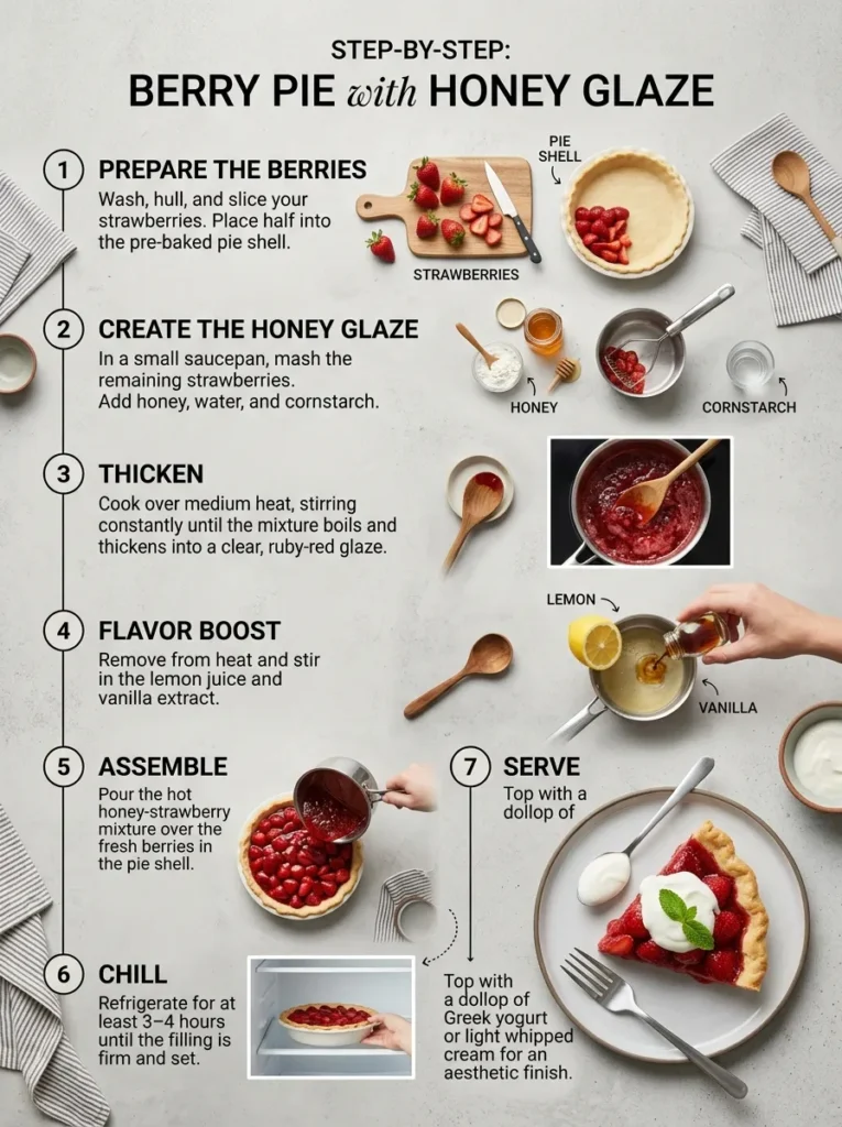Step By Step Instructions Shoneys Strawberry Pie