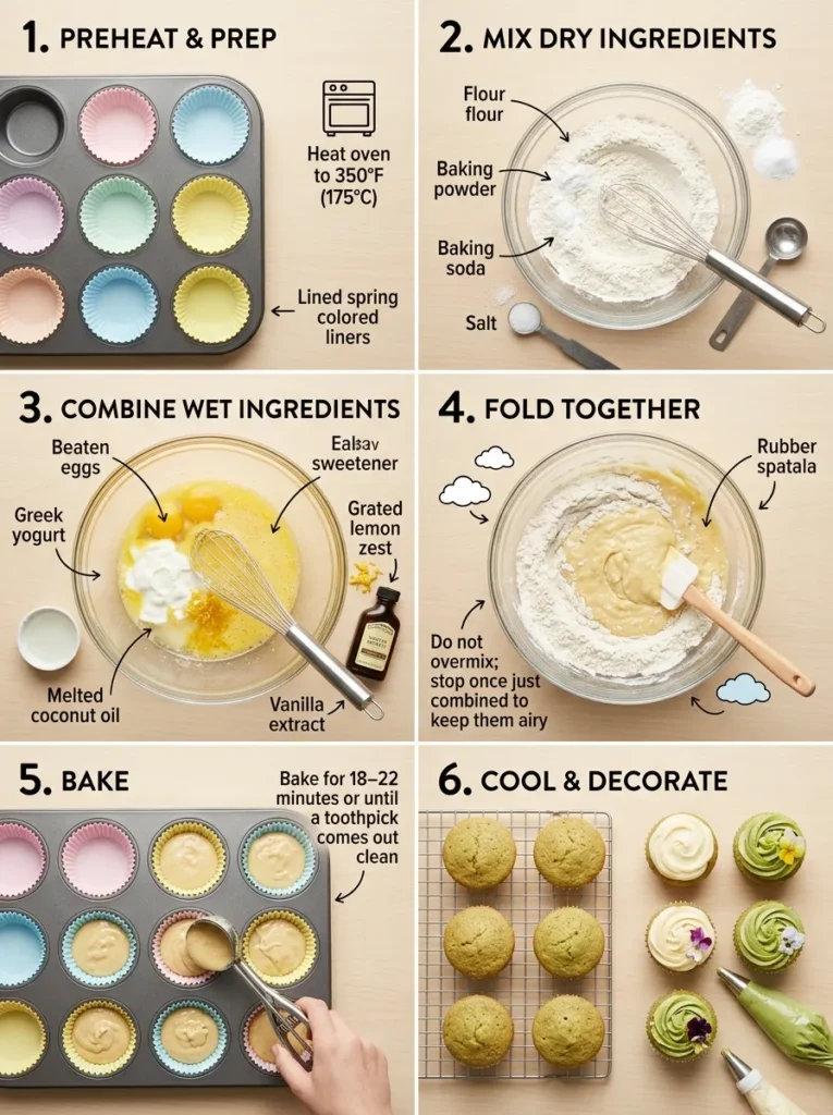 Step By Step Instructions Spring Cupcakes