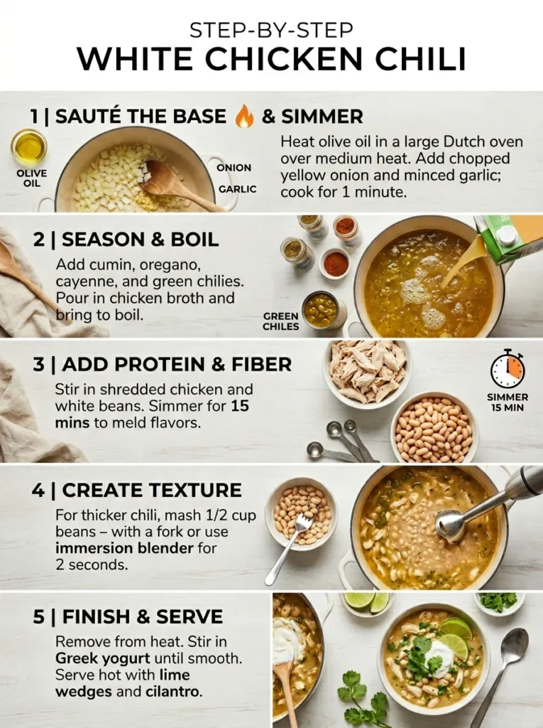 Step By Step Instructions White Chicken Chili