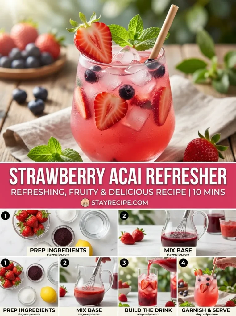 Strawberry Acai Refresher Drinks