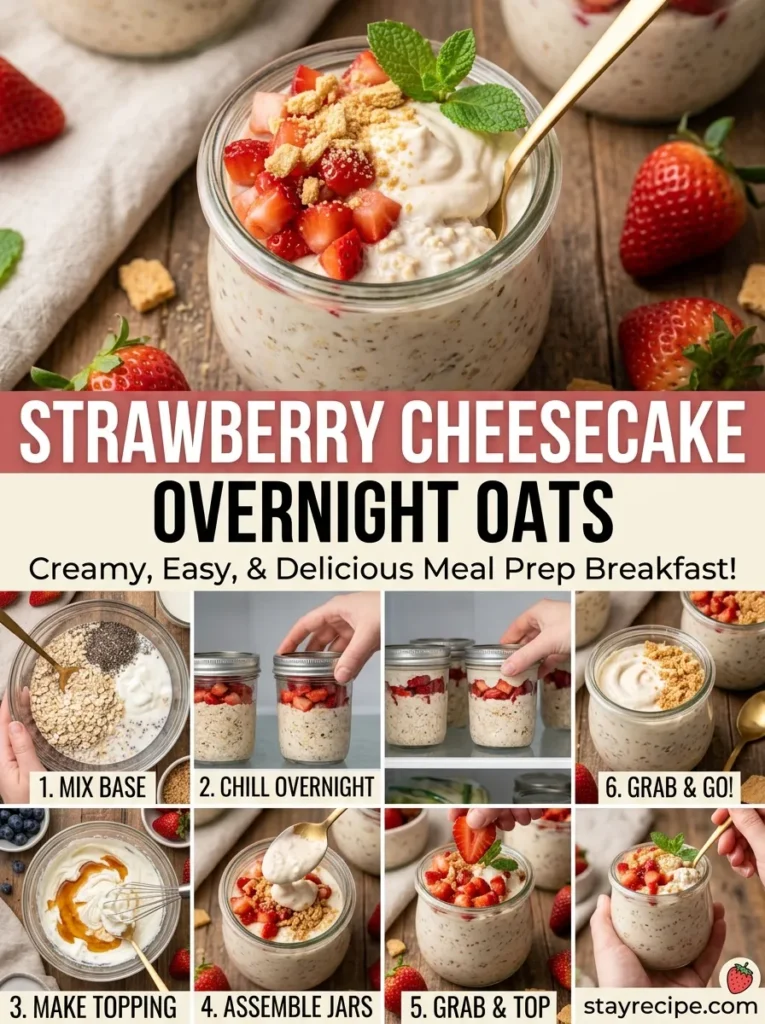 Strawberry Cheesecake Overnight Oats Oats
