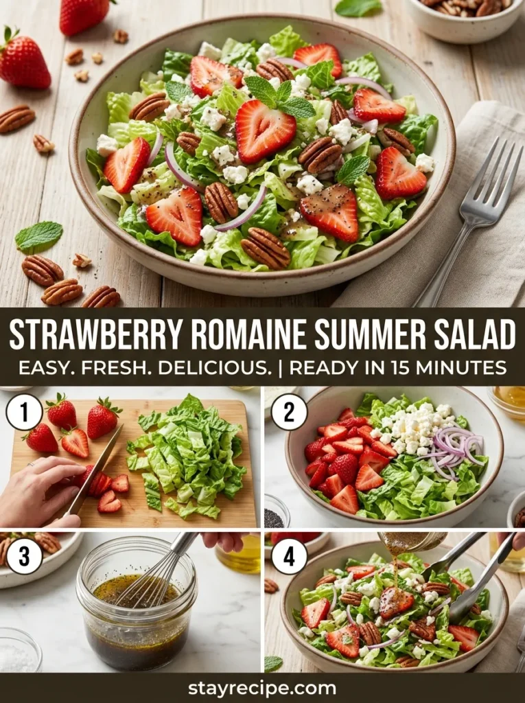 Strawberry Romaine Summer Salad