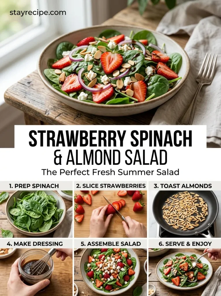 Strawberry Spinach Almond Salad