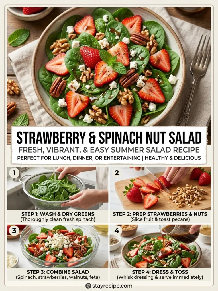 Strawberry Spinach Nut Salad