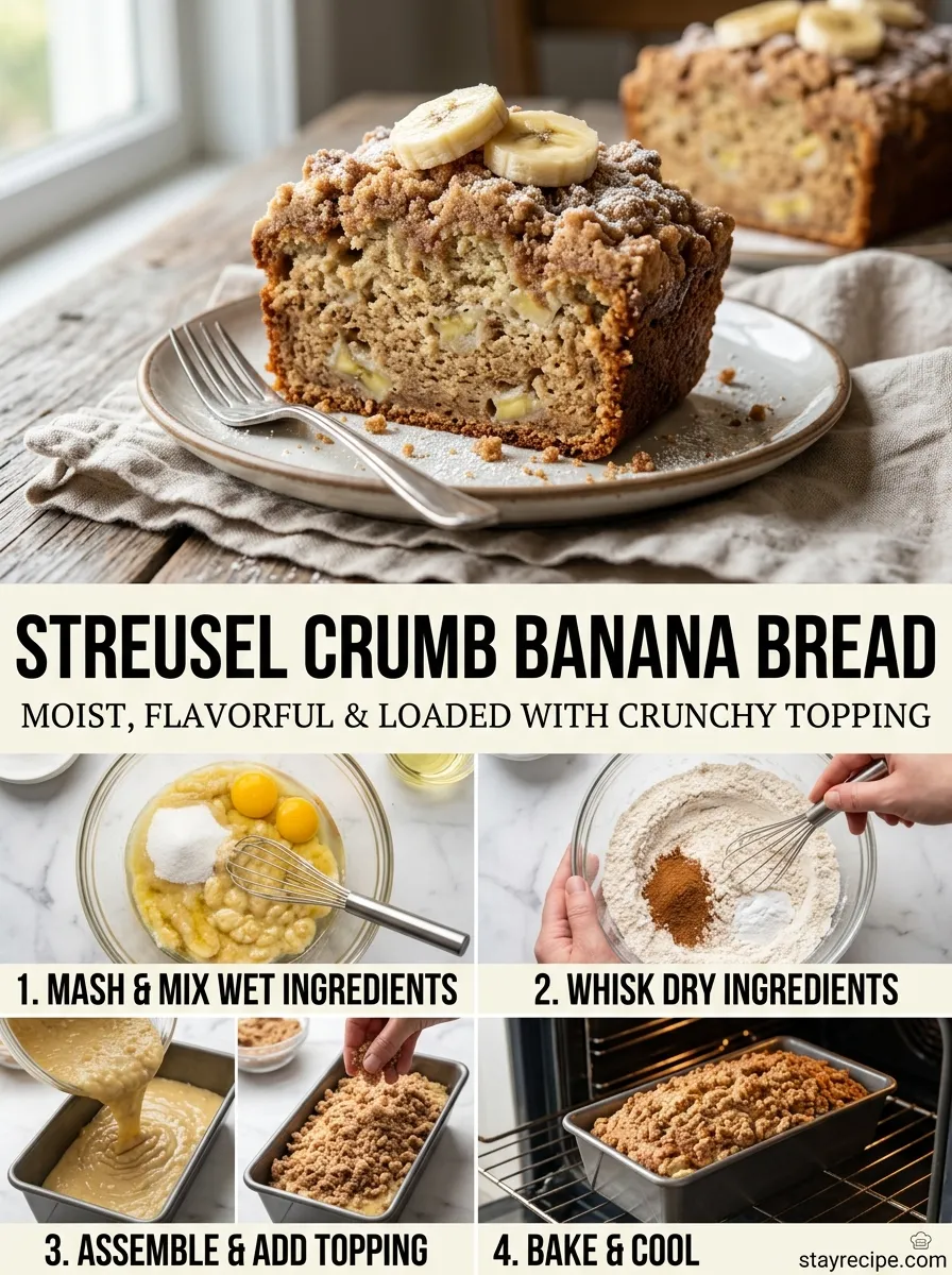 Streusel Crumb Banana Banana Bread