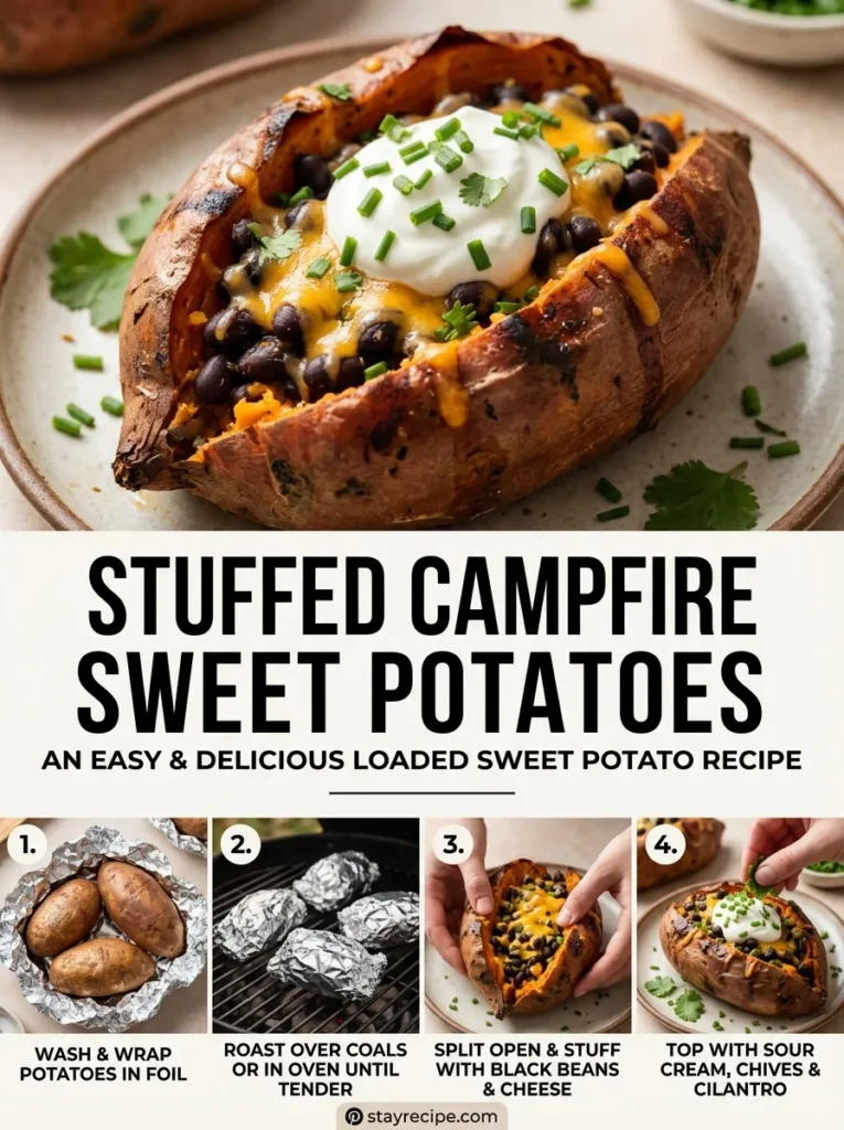 Stuffed Campfire Sweet Potatoes